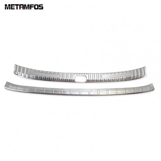 For Toyota Corolla Sedan -2024 2025 Inner+Exterior Rear Trunk Bumper Foot Plate Door Sill Scuff Guard Plate Car Accessories