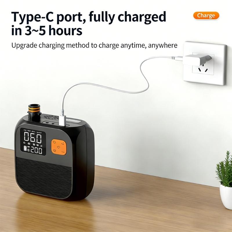 Potente gonfiatore wireless con batteria da 8000 mAh per materassini galleggianti e attrezzatura per piscine gonfiabili
