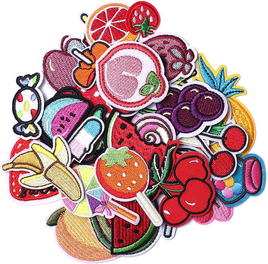 New 60PCS DIY Random Assorted Styles Embroidered Patches Sew On/Iron On Patch Applique for Clothes