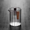 Heat Resistant High Borosilicate Glass Fair Cup, Vertical Stripe Gongfu Tea Pitcher Clear Tea Sharing Cha Hai for Tea Ceremony