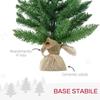 Mini Christmas Tree 55cm with 50 Thick Branches and Realistic Needles In PVC, Base In Cement and Jute