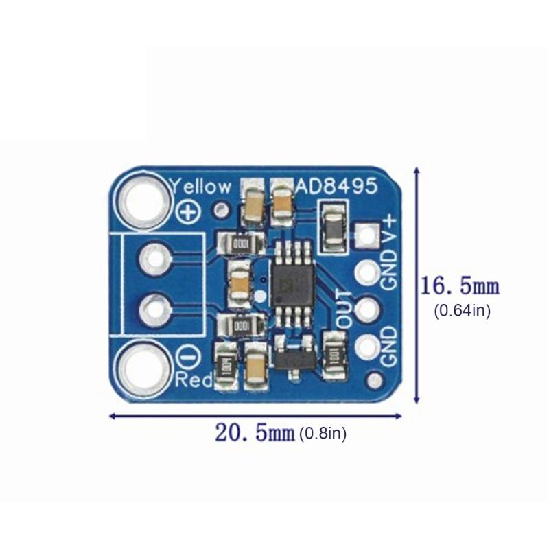 AD8495 ARMZ K Type Thermocouple Amplifier Module With Analog Output For Simple Temperature Measurement Projects