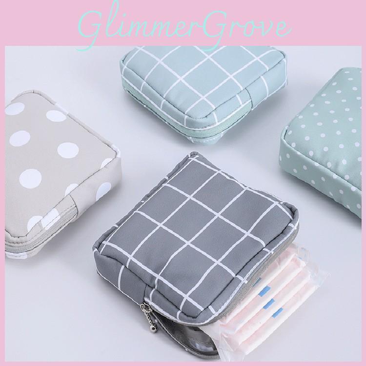 Cotton Sealed Sanitary Pad Storage Bag For Girls With Portable Handheld Design