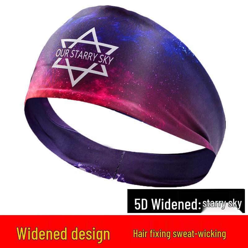 Tingbai Women s Starry Sky Sports Headband 2-Pack