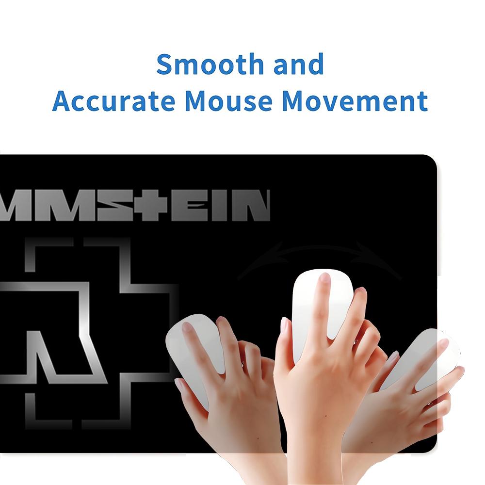 Rammstein Heavy Metal Icon Large Gaming Mouse Pad Nonslip Rubber Base Waterproof Desk Mat For Office Pc Laptop