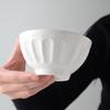 Household White Ceramic Rice Bowls 4.5~5.5 Inch Creative Round Solid Dining Tableware Chinese New Simple Fruit Salad Bowl