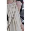 French Neck Sleeveless Dress for Women's Summer New Loose and Elegant Meat-covering Lazy Skirt Texture High-end Women