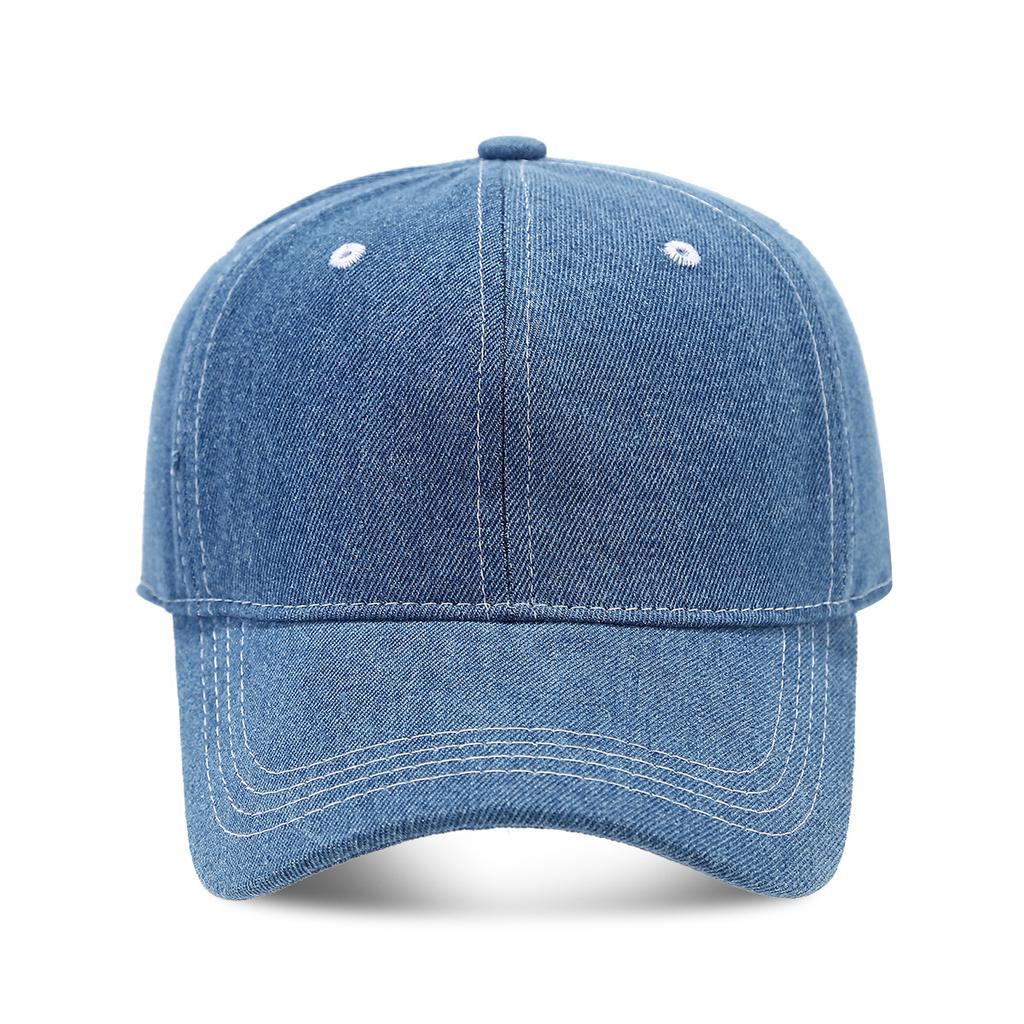 1PC Fashion Solid color denim baseball cap for women Korean casual duckbill cap for men summer sun protection cap