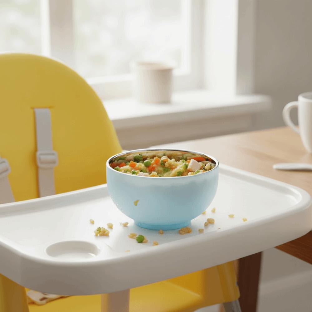 304 Stainless Steel Candy-Colored Kids Rice Bowl Heat-Resistant Soup Bowl School Canteen