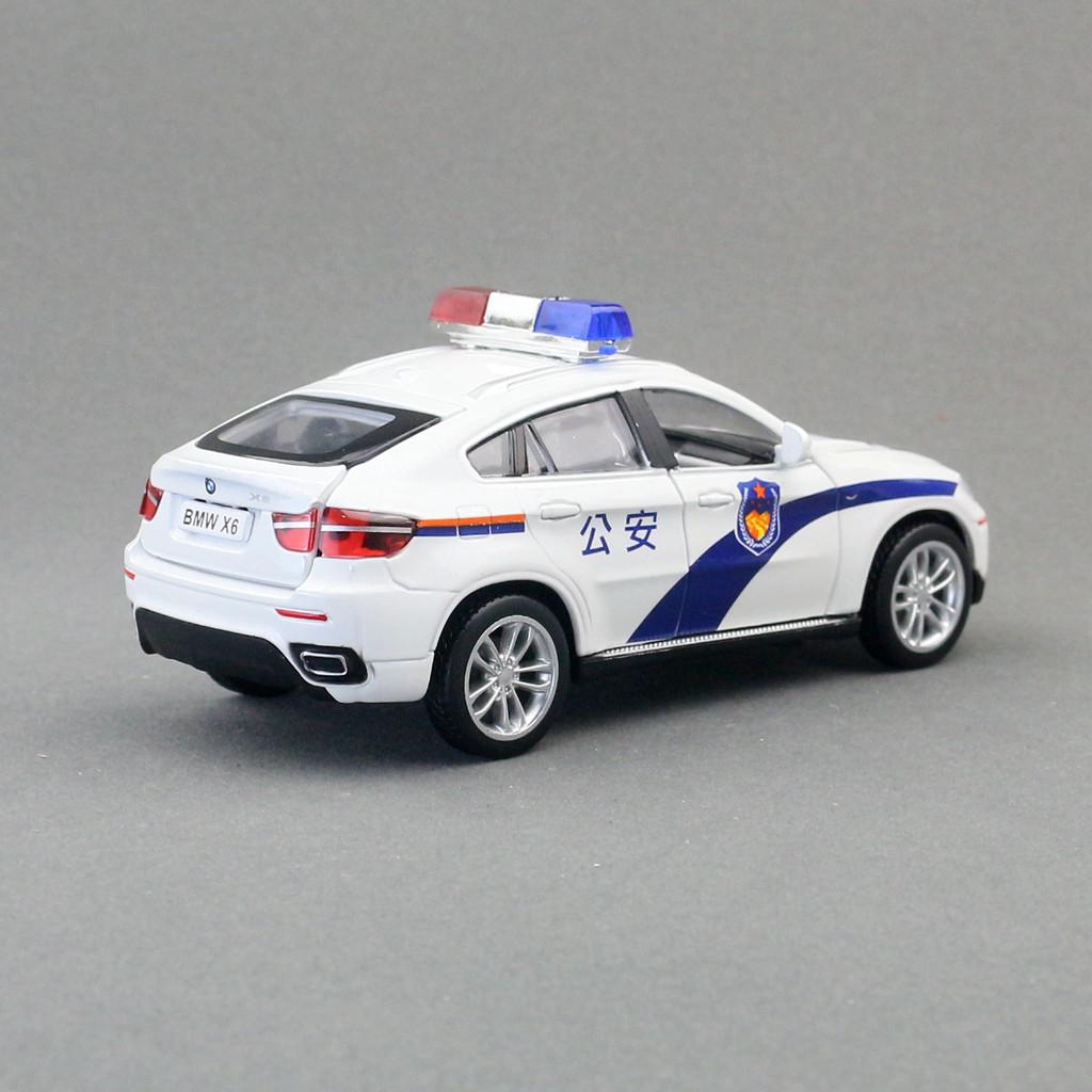 Police Alloy X6 Car Model Toy With Light Sound For Kids Decor Playroom