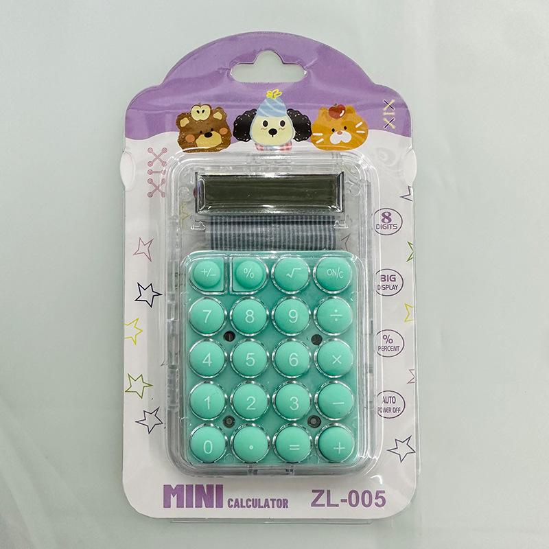 Adorable Mini Transparent Calculator - Handheld, Portable, Candy-Colored Student Gift
