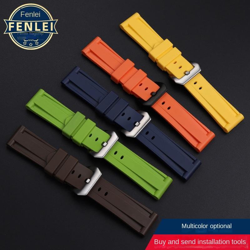 Für Panerai Lumino PAM01312 PAM441 359 111 Armband Dickes Meer Wasserdicht Herren Silikon Uhrenarmband 22 24mm 26mm Gummi Uhrenarmband