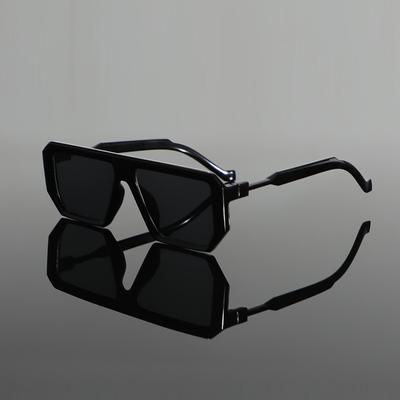 Non-polarized Ανδρικά κομψά γυαλιά ηλίου με σκελετό πολυγώνου - Vintage ορθογώνιο με μεγάλο πλαίσιο ανθεκτικό υλικό υπολογιστή για στυλ δρόμου, casual ντύσιμο