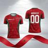 Maglietta con Stampa Bandiera Marocco Stampa 3D Traspirante Asciugatura Rapida Stile Familiare per Uomo Moda Streetwear Sportiva T-shirt Uomo