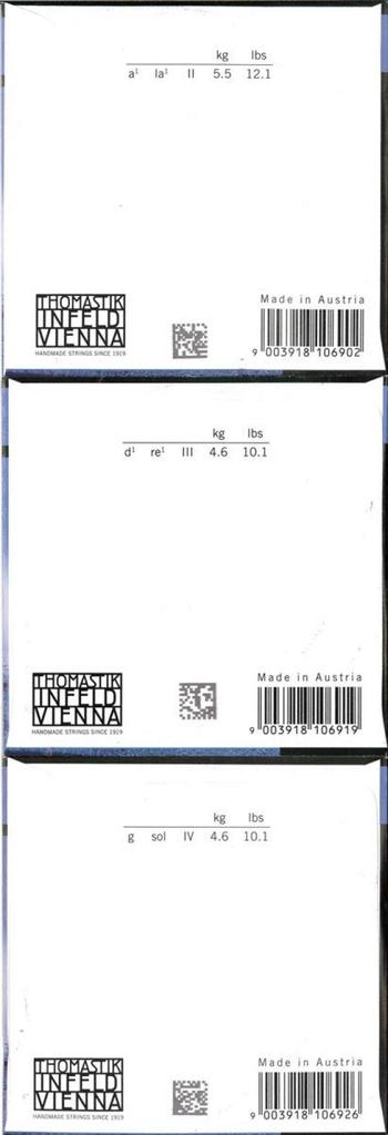 INFELD BLUE 44 Violin Strings A, D, G Set