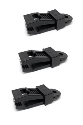 Wumio Alligator Clip Tent Clip Black Set of 3 Tarp Camping Alligator Clip Tent Clip Tarp Clip Alligator Clip Fishing Firmly Fixed