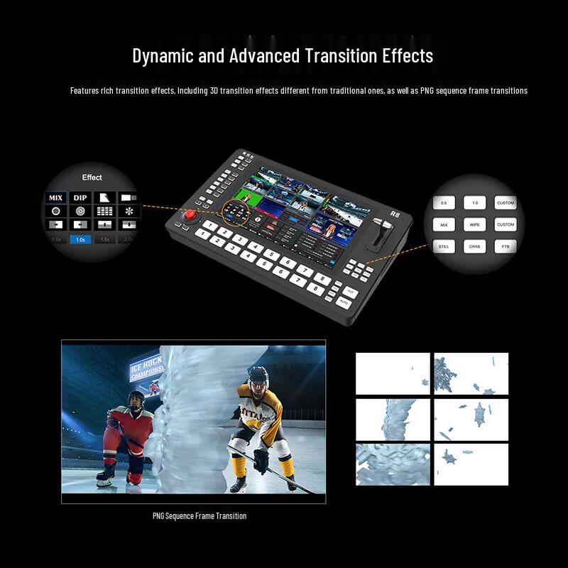 JiaShiYing R8 4K HD Live Video Production Switcher