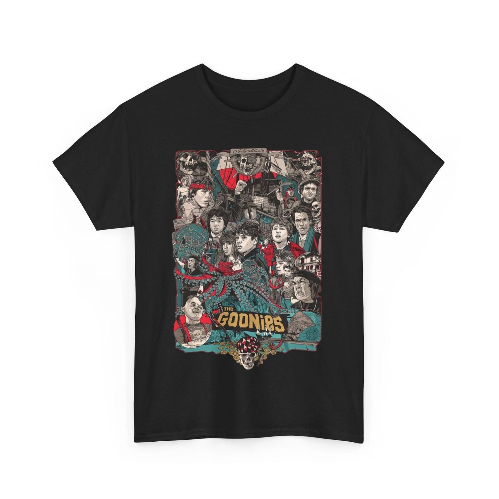 Goonies Movie 100% Cotton T-shirt Mens Tees Top Unisex Heavy Cotton Tee 2XL