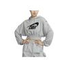 Nike Sportswear Logo Casual Comfortable Short Hoodie Women Hoodies Dark-Gray Black FV7778-063