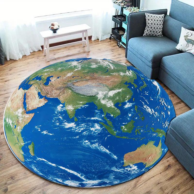 Beautiful Scenery Round Area Rug,Carpet Rug for Living Room Bedroom Sofa Playroom Decor,Non-slip Floor Mat