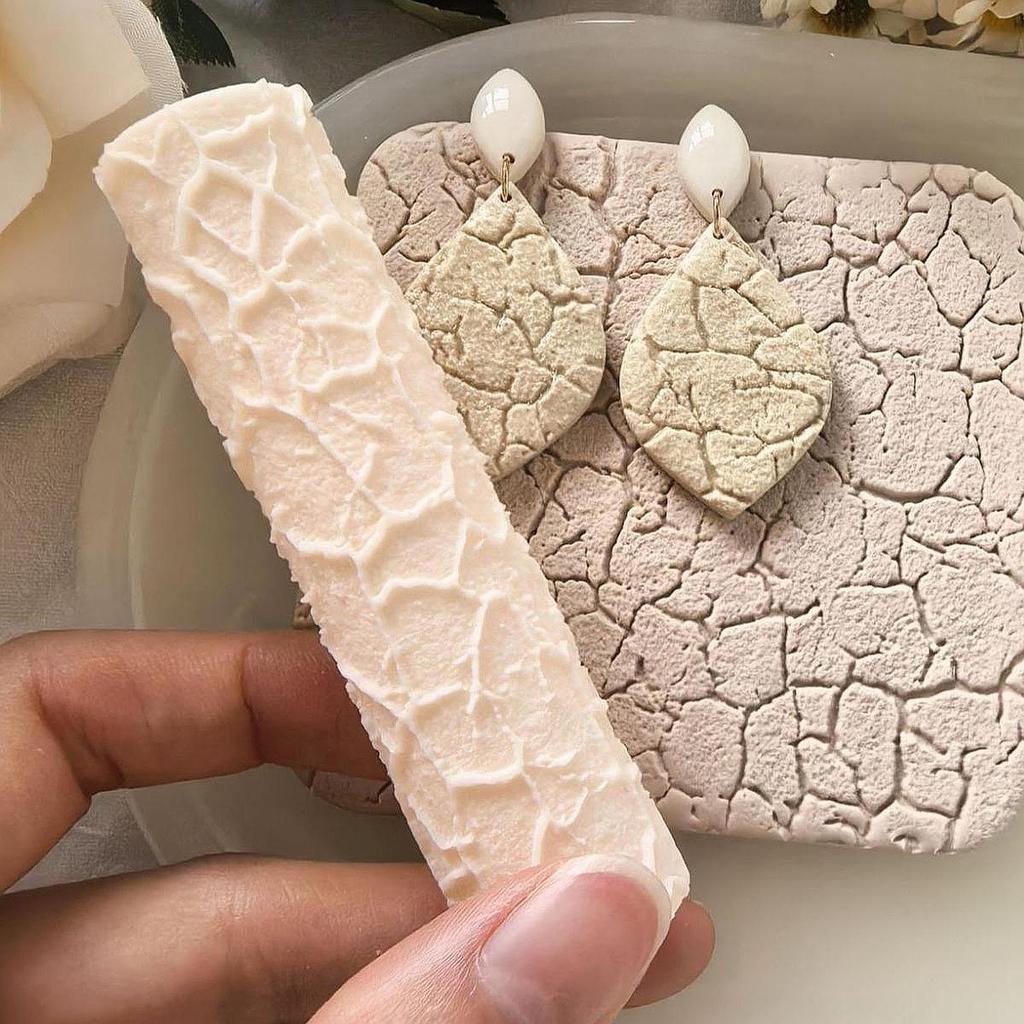 Miniature Sculpting Clay Texture Roller PLA Pottery Pattern Tool for DIY Polymer Clay Crafts and Earrings