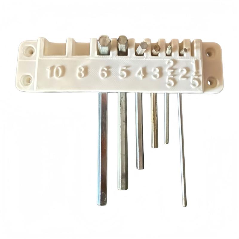 Hex Key Organiser Holder 1.5-10Mm Metric Hex Wrench Storage Rack Wall Mount Tool Holder for Garage Setups Use