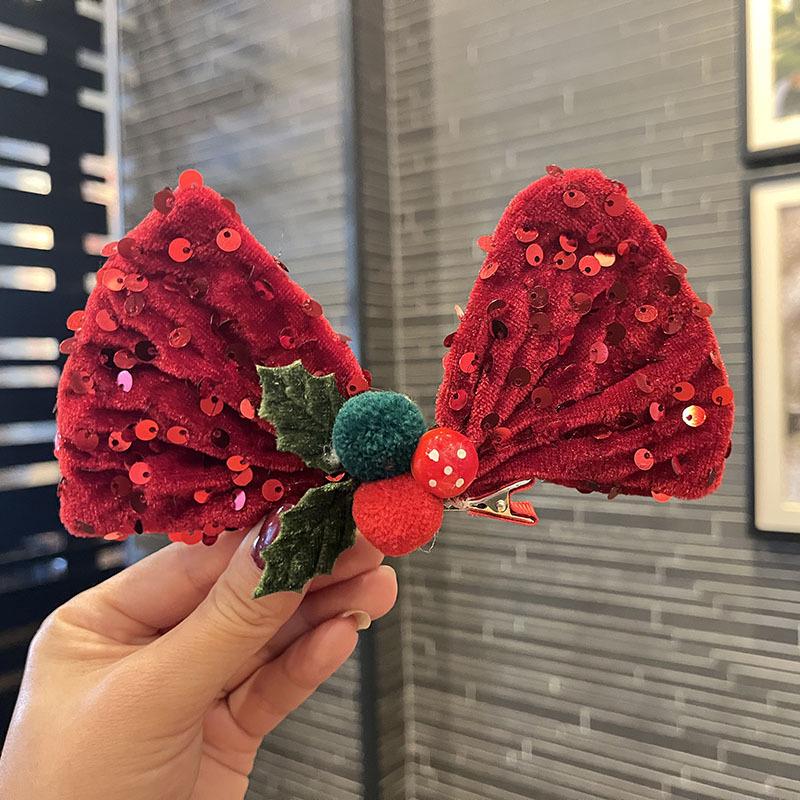 

Sequin Bow Christmas Headband - Holiday Hair Accessories for Children