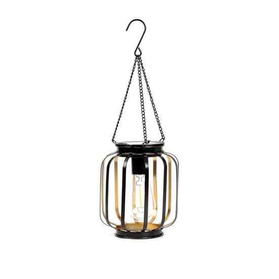 1/2/4Pcs Solar Lantern Outdoor Metal Mesh Shell Solar Powered Hanging Lantern with Hook And Base Garden Patio Porch Decor