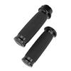 1 Pair Universal Motorcycle 25mm Handgrip Aluminum+Rubber Anti Slip Handlebar Grip Cover(Black)