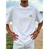 New Men's T-Shirt,Palm Tree Wave Print,Summer Casual Breathable,Beach Vacation Daily Wear
