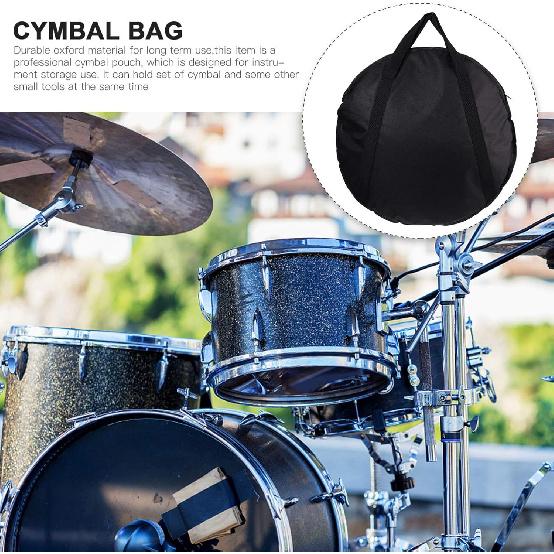 

Vaguelly 23 Inch Cymbal Gig Bag with Handle Double- layer Round Cymbal Storage Case for- proof and Waterproof 52X52CM