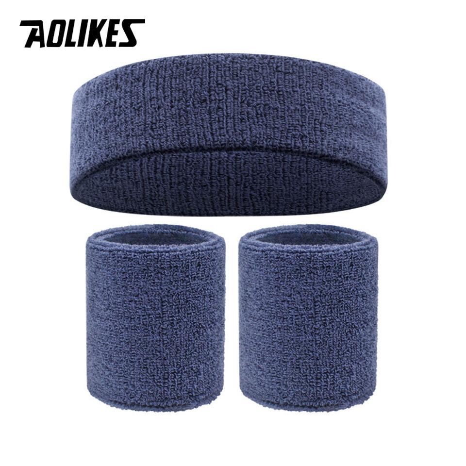 Aolikes Sports Headband Sweatband Stretch Elastic Outdoor Sport Sweat Headband Wristband Women Gym Running Tennis Headwrap