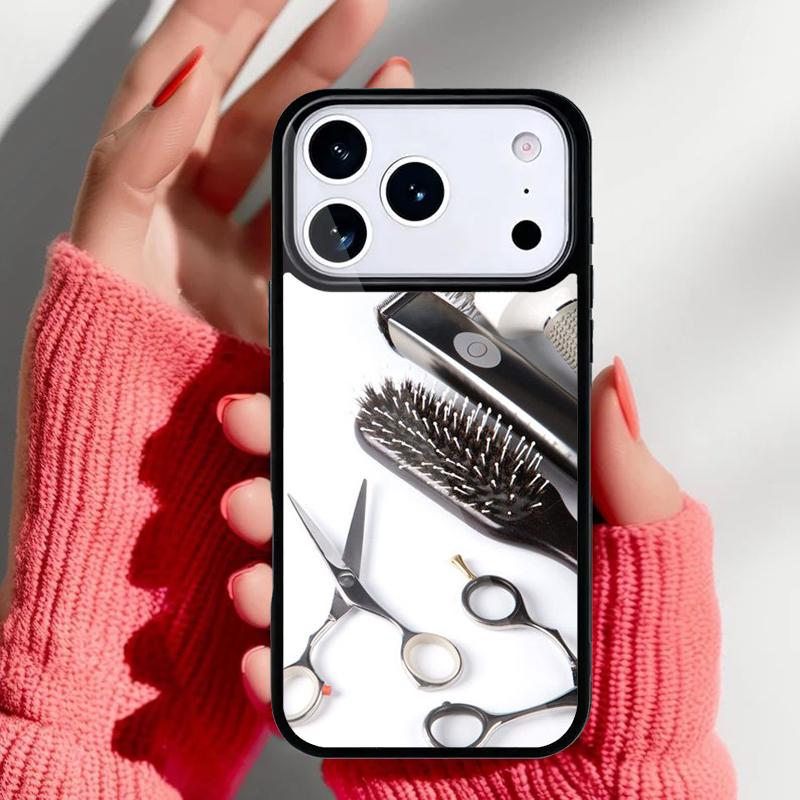 Hair Stylist Tools Phone Case for iPhone 17 16 15 14 13 Pro Max Back Cover for 12 11 Pro Coque