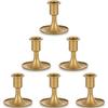 Gold Metal Taper Candle Holders, Vintage Candlestick Holders for Dinner Room Table Centerpiece or Mantel Wedding Party Decor