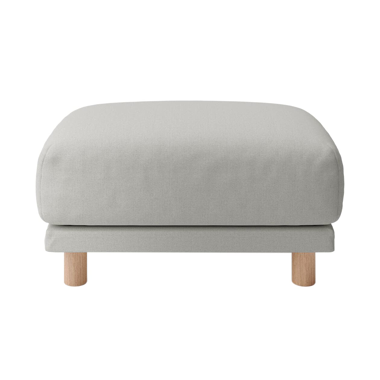 MUJI Чехол для дивана из хлопкового холста, цвет светло-серый с меланжевым эффектом, для пуфика и диванов с пружинами (44616574)