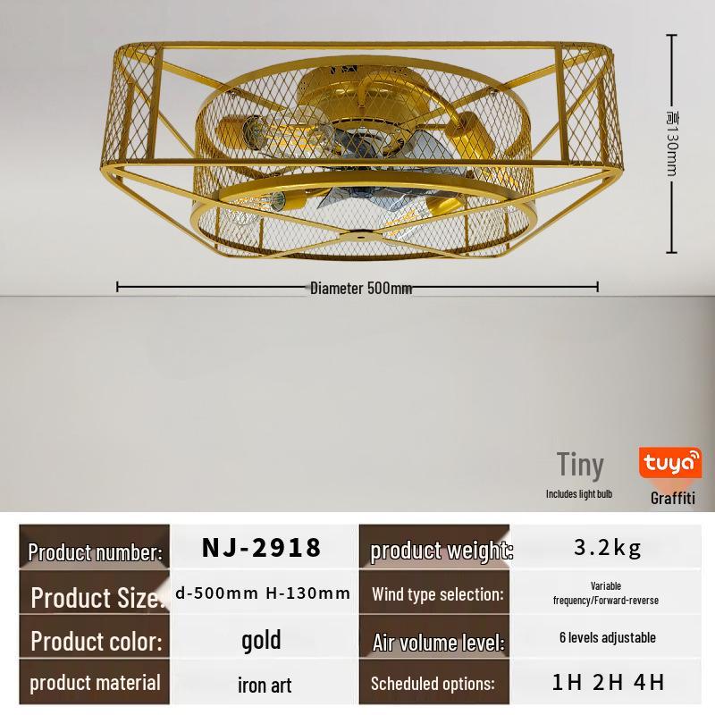 Retro Flush Mount Ceiling Fan Light with Remote - Antique Nostalgic Design for Home and Restaurant.