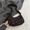 Geantă Tote Nouă din Catifea Dulce Trendy Capacitate Mare Fermoar Geantă de Sub Braț Blândă Femei Fete Y2k Geantă de Umăr Căpșuni