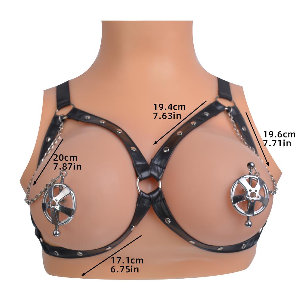 QKKQ 304 Stainless Steel Nipple Clamps Strapon Steel Chain Sexy Underwear Lingerie BDSM Breast Bondage Clips Nipple Clamps