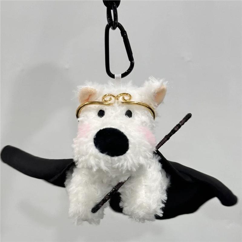 Wukong Westie Puppy Pendant Backpack Charm & Keyring Plush Doll