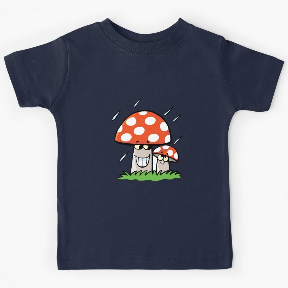 two mushrooms in the rain Kids T-Shirt 120