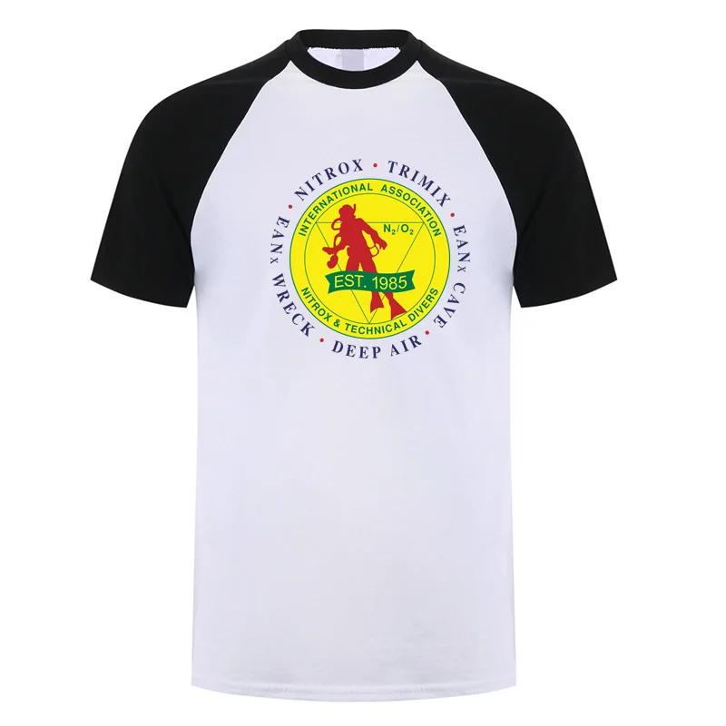 International Association of Nitrox and Technical Divers T Shirt Summer Cotton Short Sleeve Diving T-shirts Mans Gift Tees