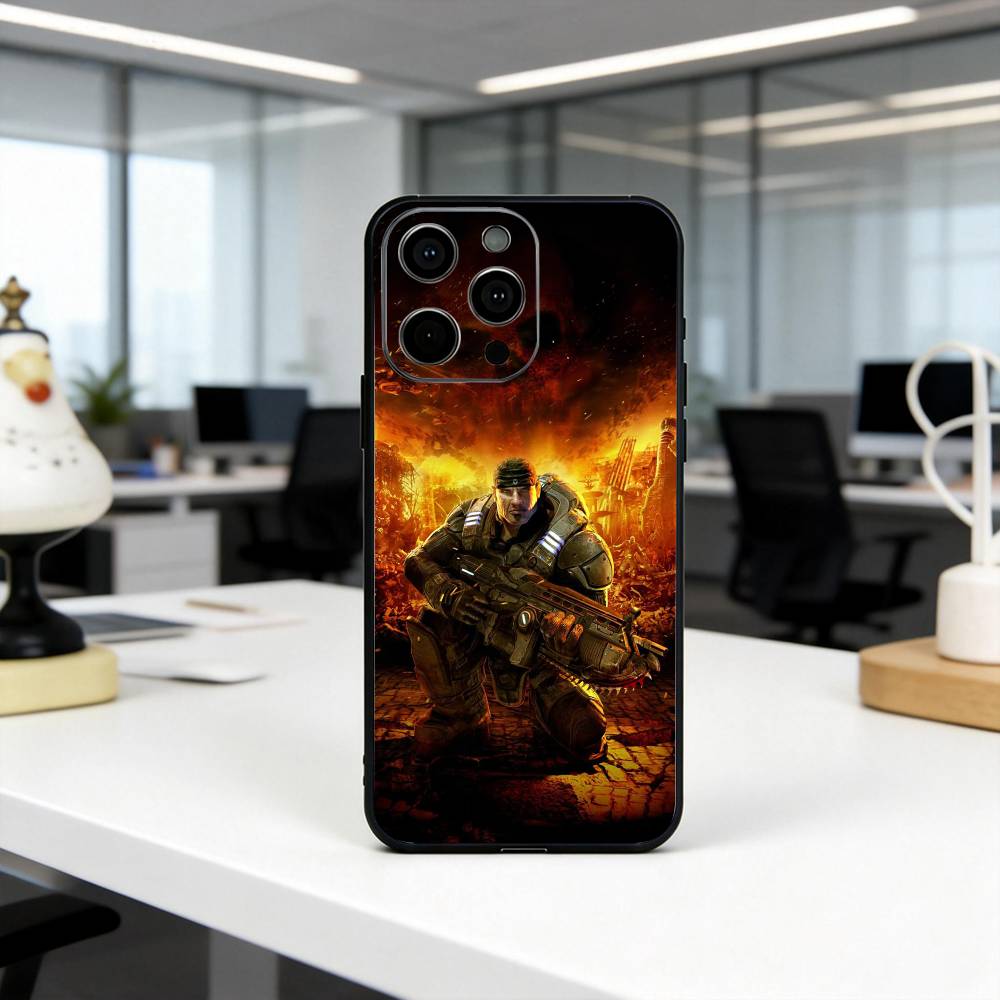 Game G-Gears Of W-War-es Phone Case For iPhone 17, 16,15,14,13,12,11 Plus,Pro Max, Others Soft Black Cover