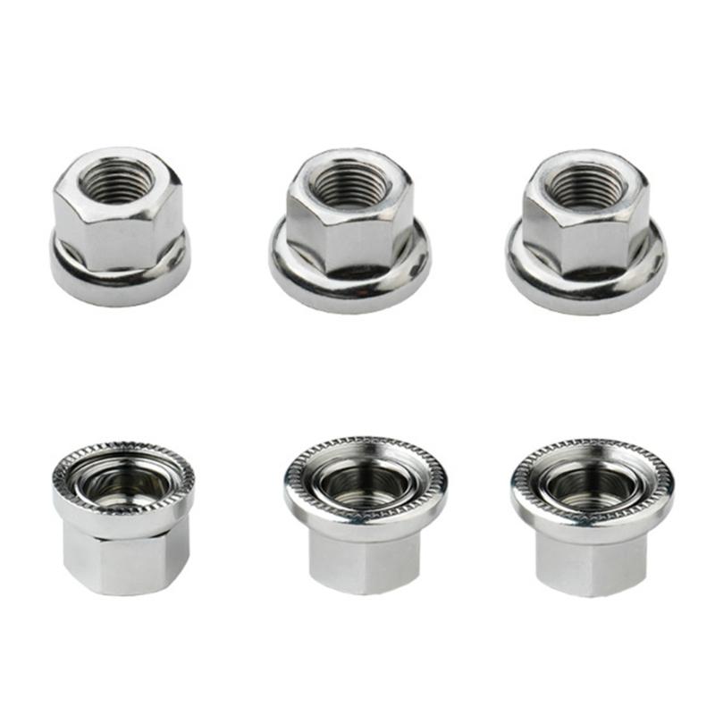 Hub Nut for Fixed Gear Bike Front Rear Hub Fixing Metric9/10 3/8 Inch With Anti-skid Texture for Drum Axle Firm Mount