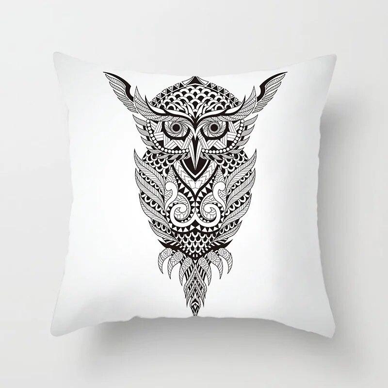 Geometric Cushion Cover Cute Dog Cat Pillowcase Sofa Living Room Home Decor Cartoon Animal