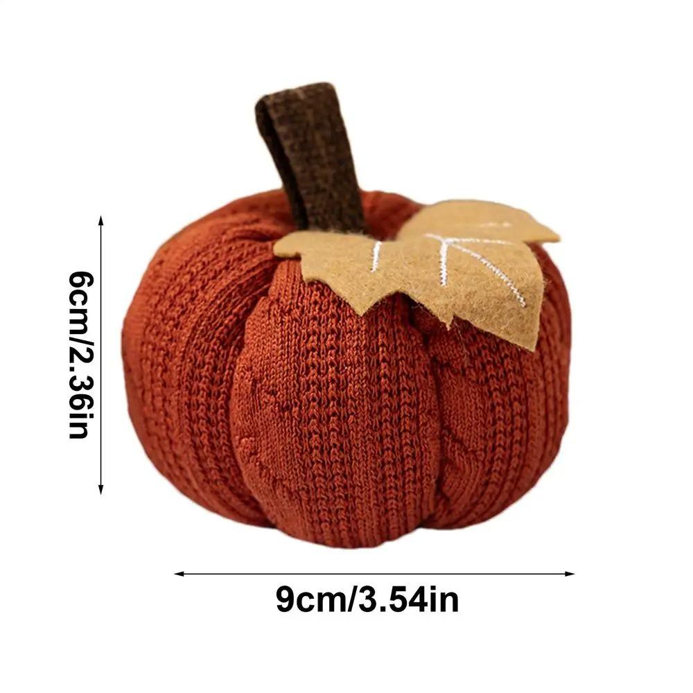 9cm Small Pumpkins Home Decor Knit Knitted Pumpkin Reusable Seasonal Charm Cozy Warm Decorative Ornaments Crochet Pumpkins