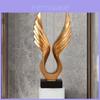 Resin Eagle Sculpture With Angel Wings For Home Office Decor And Tv Cabinet Display