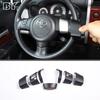 ABS Matte Black Steering Wheel Cover Button Decoration Stickers Trim For Toyota FJ Cruiser 2007-2021 Accessories Xs6