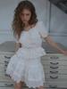 Eseuwaitussi Eyelet Tiered Mini Skirt_2Color