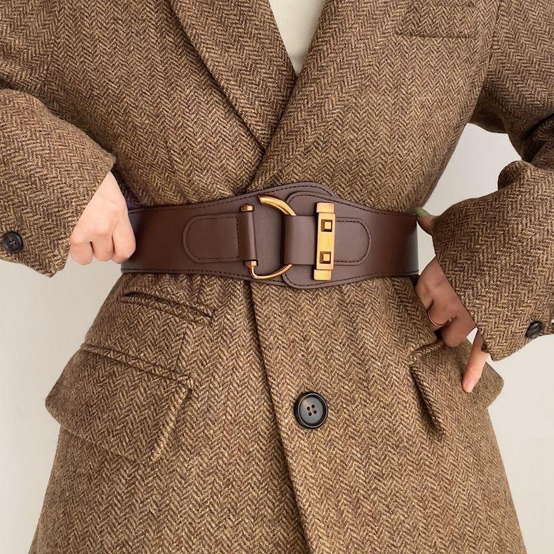 Elastic Womens Contemporary Waist Belt Sleek Design Available In Classic Black And Brown