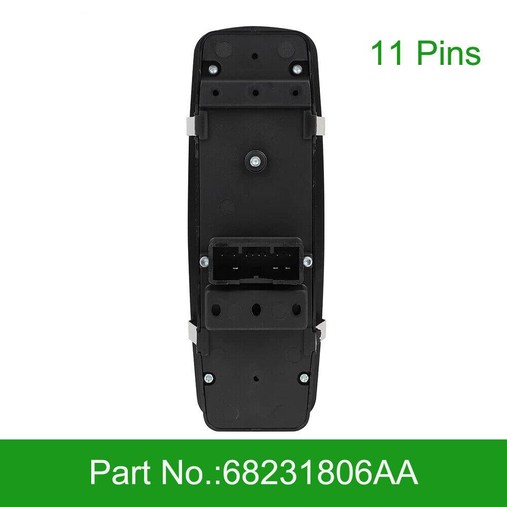 11 Pins Master Window Control Switch For 18-20 Jeep Cherokee 4WD AWD 68231806AA